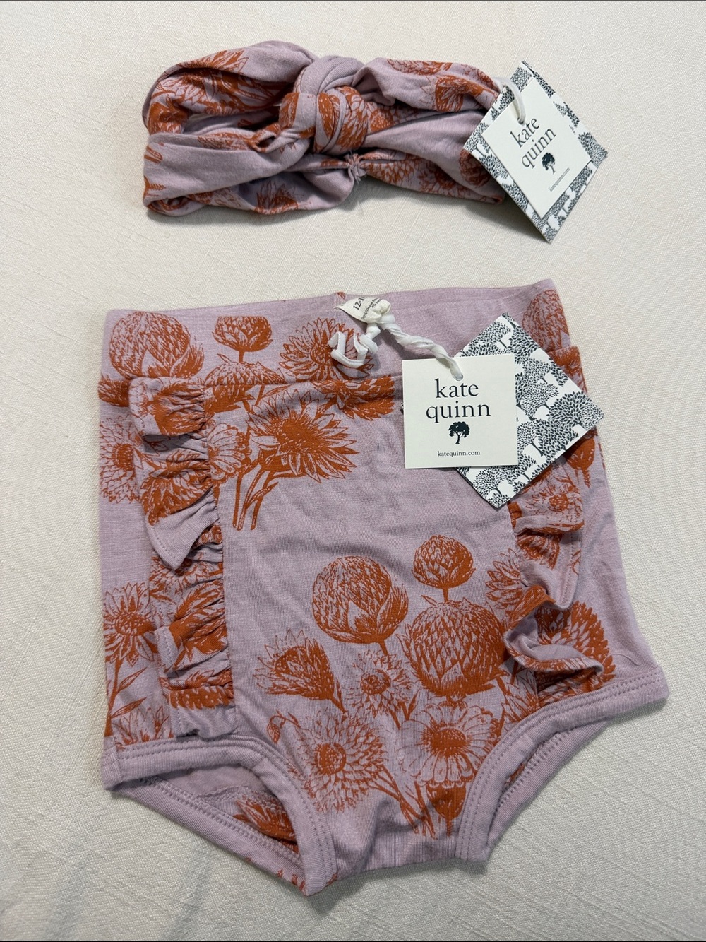 Kate Quinn Floral Bloomer & Headband Set NWT
